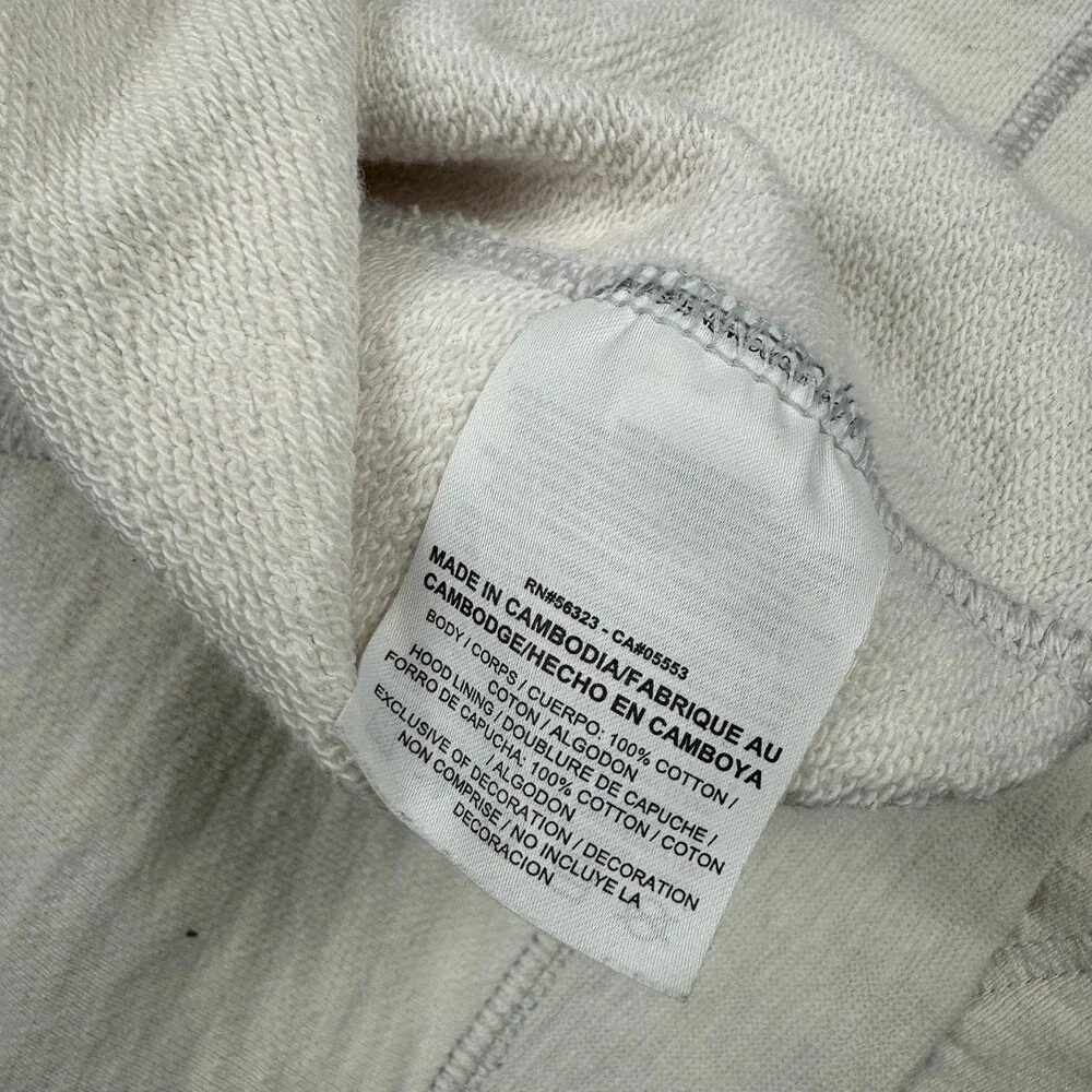 Nike Hoodie Men Extra Large Beige Solid Spell Out Pullover Sweatshirt Swoosh XL